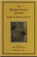 Portada de The Haskins Society Journal Studies in Medieval History