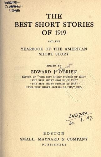 Portada de The Best Short Stories of 1915