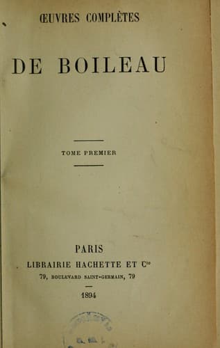Portada de Oeuvres complètes de Boileau