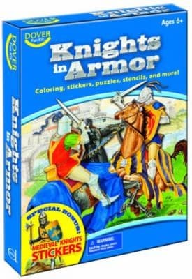 Portada de Knights in Armor With 20 Medieval Knights Stickers and Sticker Soldier and 6 Safe Colorful Crayons and 6 Precut St
Dover Fun Kit