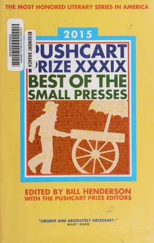 Portada de 2015 Pushcart prize XXXIX