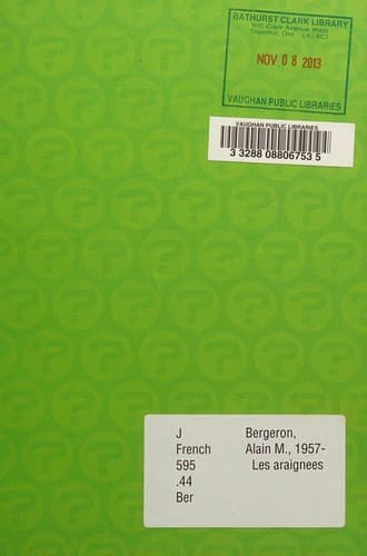 Portada de Les araignées