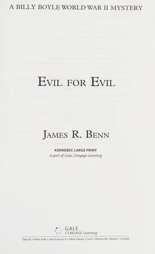 Portada de Evil for evil