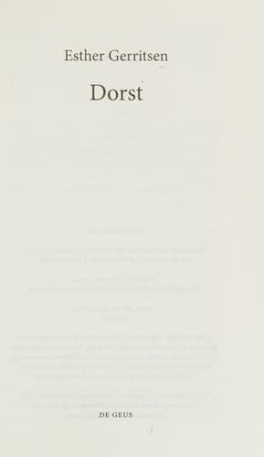 Portada de Dorst