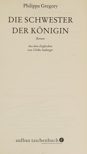 Portada de Die Schwester der Königin