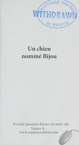 Portada de Un chien nommé Bijou