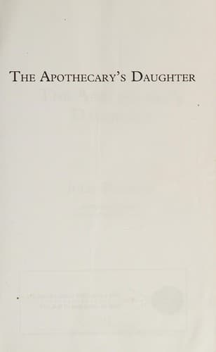 Portada de The Apothercary's Daughter