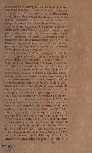 Portada de Seianus françois, au roy