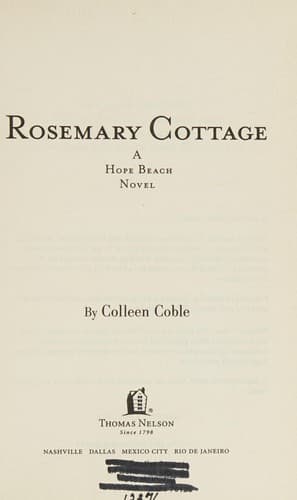 Portada de Rosemary Cottage - A Hope Beach Novel - Book Club Edition