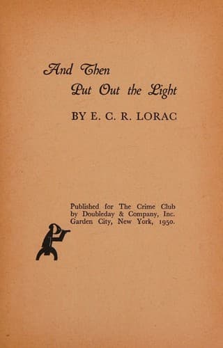 Portada de And then put out the light