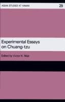 Portada de Experimental essays on Zhuangzi