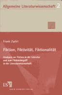 Portada de Fiktion, Fiktivität, Fiktionalität