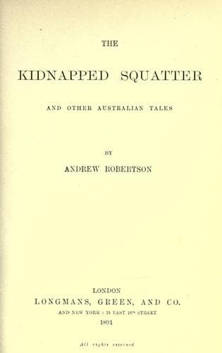 Portada de The kidnapped squatter and other australian tales