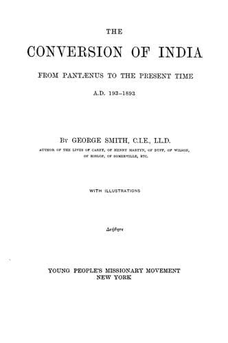 Portada de The conversion of India