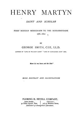 Portada de Henry Martyn, saint and scholar