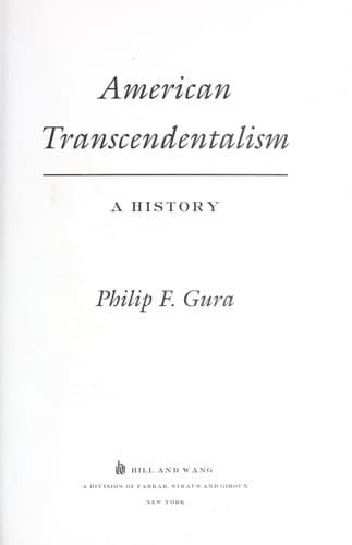 Portada de American Transcendentalism