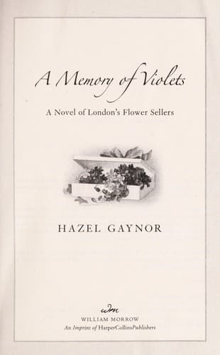 Portada de A memory of violets