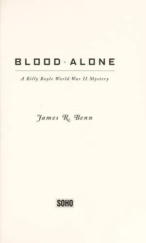 Portada de Blood alone