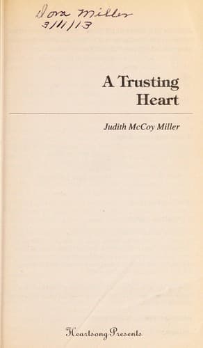 Portada de A Trusting Heart (Heartsong Presents #286)